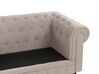 3 Seater Fabric Sofa Taupe CHESTERFIELD_912132