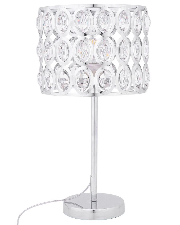 Lampada da tavolo in color argento e cristallo TENNA_684475