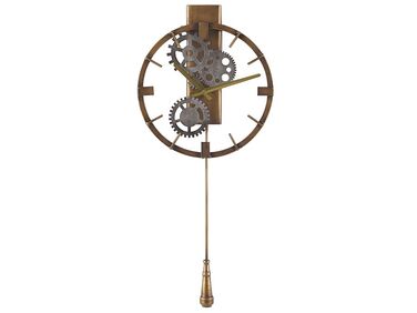 Iron Skeleton Pendulum Wall Clock ø 30 cm Gold MARCOTE
