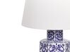 Lampa stołowa porcelanowa biało-niebieska MARCELIN_882988
