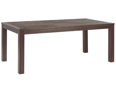 Záhradný stôl z eukalyptového dreva 180 x 100 cm tmavé drevo TUSCANIA