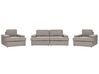 5 Seater Fabric Living Room Set Taupe ALLA_893740