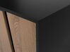 Sideboard heller Holzfarbton / schwarz 3 Schubladen 2 Schränke BLACKPOOL_722773