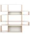 5 Tier Bookcase Light Wood and White AMARILO_860614
