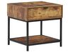 Table appoint rectangulaire bois foncé et noire 45 x 40 cm BERKLEY_774655