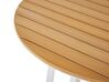Set di tavolo e 4 sedie da giardino bianco con cuscini beige CAVOLI_818159