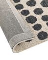 Teppich beige / schwarz 200 x 200 cm gepunktetes Muster HAVRAN_836389