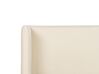Cama con somier de terciopelo beige claro 180 x 200 cm ARETTE_875252
