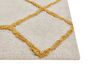 Teppich Baumwolle cremeweiß / gelb 160 x 230 cm geometrisches Muster Shaggy BEYLER_842987