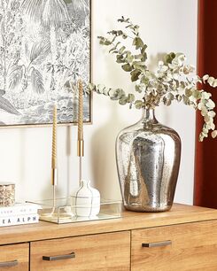 Kukkamaljakko lasi hopea 40 cm KACHORI