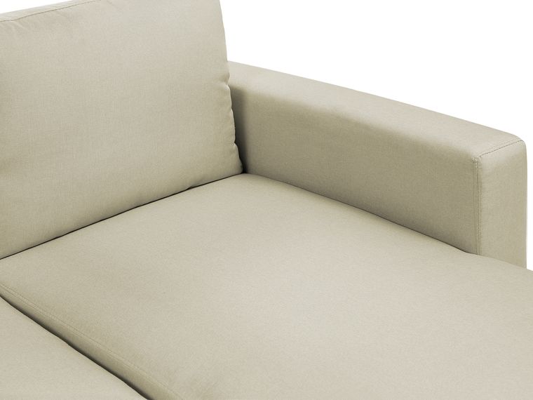 Fabric Corner Sofa Bed with Storage Beige SOMMEN | Beliani.co.uk
