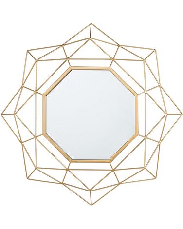 Nástěnné zrcadlo zlaté ø 60 cm HILLION