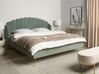 Velvet EU Super King Size Bed Green AMBILLOU_902535