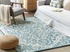 Vlnený koberec 160 x 230 cm biela/modrá AHMETLI_836693