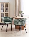 Conjunto de 2 cadeiras de jantar em veludo verde claro MILAN_914342
