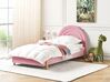 Sänky sametti vaaleanpunainen 90 x 200 cm ANET_876996