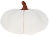 Conjunto 2 almofadas decorativas forma de abóbora tecido bouclé branco ⌀ 35 cm MUNCHKIN_879551