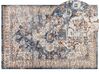 Teppich beige / blau 200 x 300 cm orientalisches Muster Kurzflor DVIN_854308
