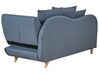Right Hand Fabric Chaise Lounge with Storage Blue MERI II_881338
