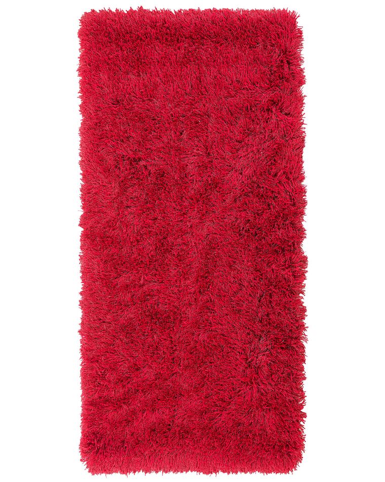 Shaggy Area Rug 80 x 150 cm Red CIDE_746895