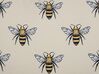 Conjunto de 2 almofadas decorativas de jardim com padrão de abelhas creme ⌀ 40 cm CANNETO_881417