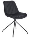 Conjunto de 2 sillas de terciopelo negro NAVASOTA_860826