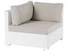 Lounge Set Rattan weiß 4-Sitzer modular Auflagen sandbeige SANO II_741331