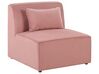 Sofa mellemmodul lyserød fløjl LEMVIG_796474