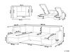 Canapé panoramique convertible 5 places en tissu gris clair KARRABO_800308