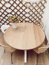 Round Dining Table ⌀ 120 cm Light Wood with White JACKSONVILLE_812971