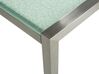 Set tavolo e sedie da giardino in vetro temperato e fibra tessile beige tavolo 220 con 8 sedie GROSSETO_677374