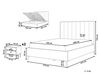 Sametová souprava nábytku postel 160 x 200 cm +2 noční stolky tmavě zelená SEZANNE_892552