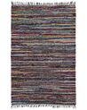 Krátkovlasý tmavý barevný bavlněný koberec 160x230 cm DANCA_849407