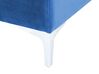 Canapé d'angle modulaire 4 places côté gauche en velours bleu marine EVJA_860017