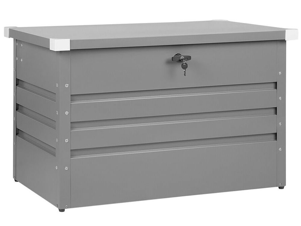Caja para jardín de acero gris 100x62 cm CEBROSA | Beliani.es