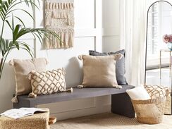 Koristetyyny puuvilla beige 45 x 45 cm 2 kpl ARLIA