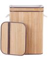 Vasketøjskurv lyst bambus træ H 60 cm KALUTARA_849894