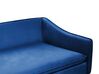 4-Sitzer Sofa Samtstoff marineblau / schwarz AURE_851576