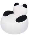Detské buklé kreslo v tvare pandy biela/čierna VIBY_886986