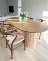 Table de salle à manger ovale 180 x 100 cm bois clair SHERIDAN_900350