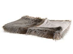 Huopa kaksipuolinen 150 x 200 cm ruskea/valkoinen ASDAD Huopa kaksipuolinen 150 x 200 cm ruskea/valkoinen ASDAD