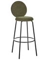 Set of 2 Boucle Bar Chairs Green EMERY_915921