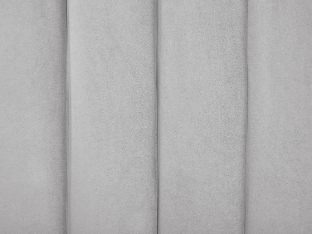 Letto matrimoniale velluto grigio 160 x 200 cm AMBILLOU 
