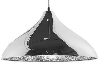 Stříbrná závěsná stropní lampa ISKAR