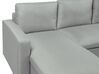 Fabric Corner Sofa Bed with Storage Light Grey SOMMEN _723423