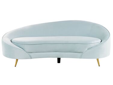 Sofa welurowa niebieska SAVAR