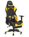 Cadeira gaming em pele sintética amarela e preta VICTORY_768099