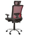 Krzesło biurowe regulowane czerwono-czarne NOBLE_811166