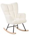 Boucle Rocking Chair White OULU_886457