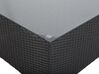 Lounge Set Rattan schwarz 4-Sitzer linksseitig modular Auflagen graphitgrau SANO II_375341